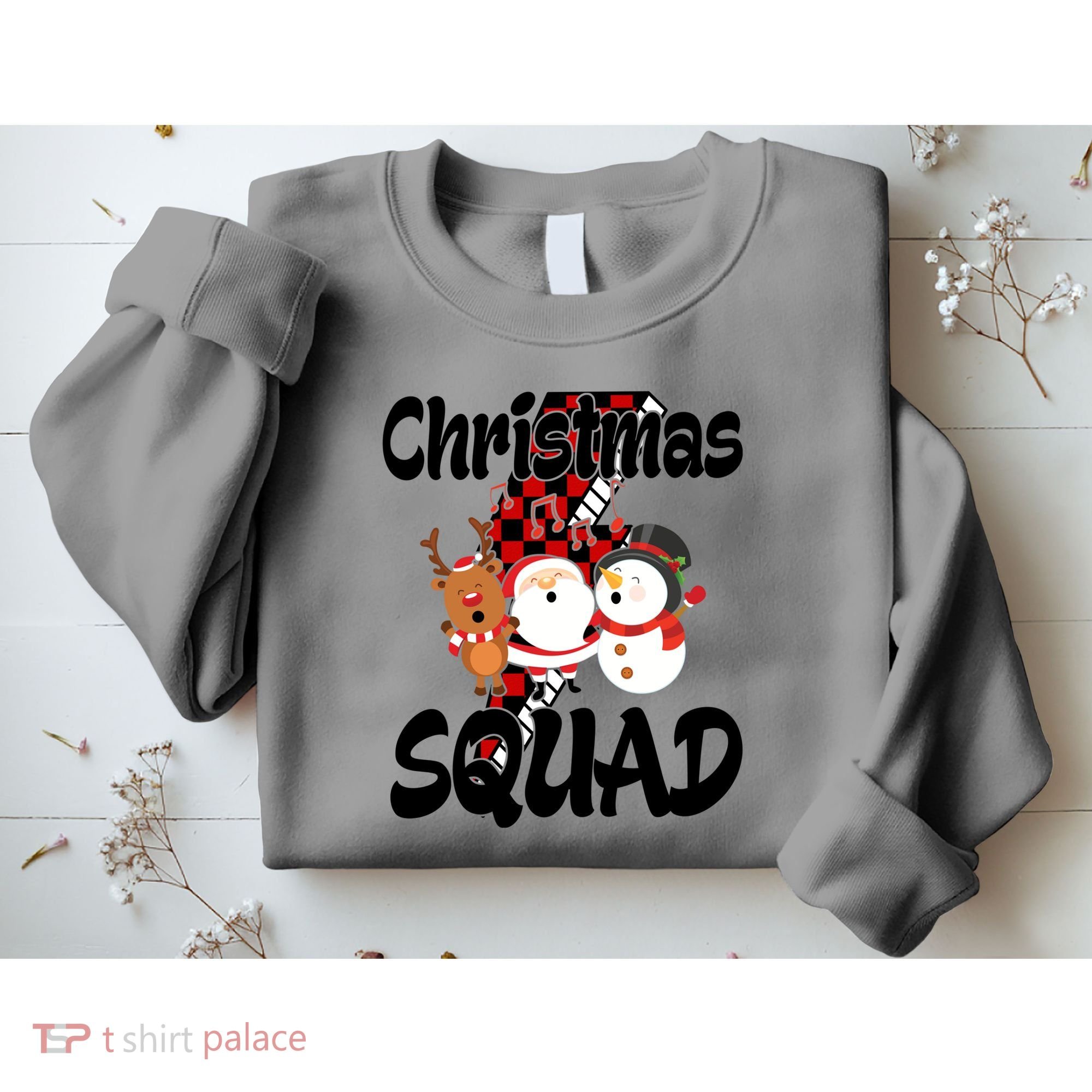 Christmas Squad Cute Holiday Musical Sweatshirt