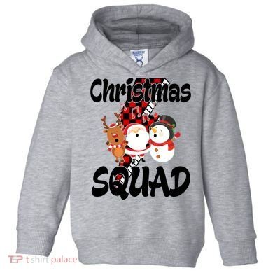 Christmas Squad Cute Holiday Musical Toddler Hoodie