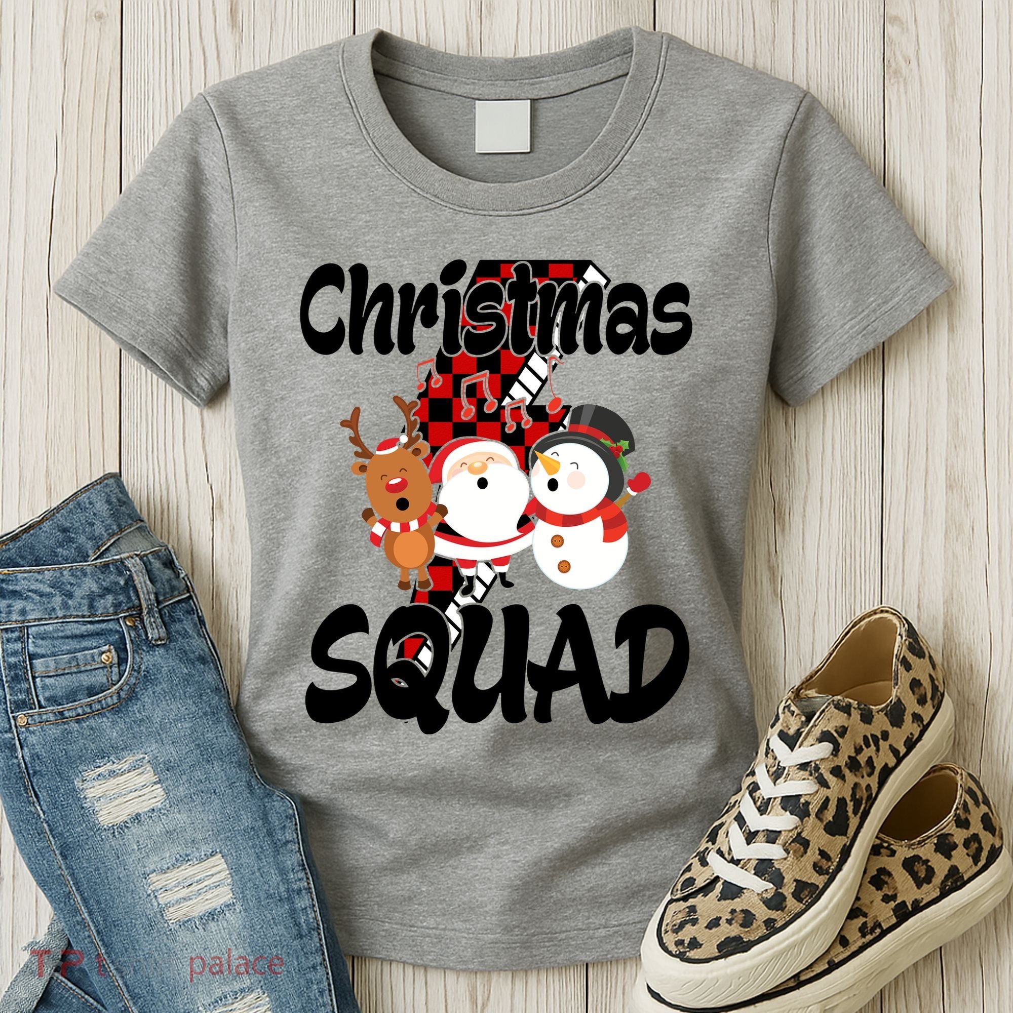 Christmas Squad Cute Holiday Musical Women's T-Shirt
