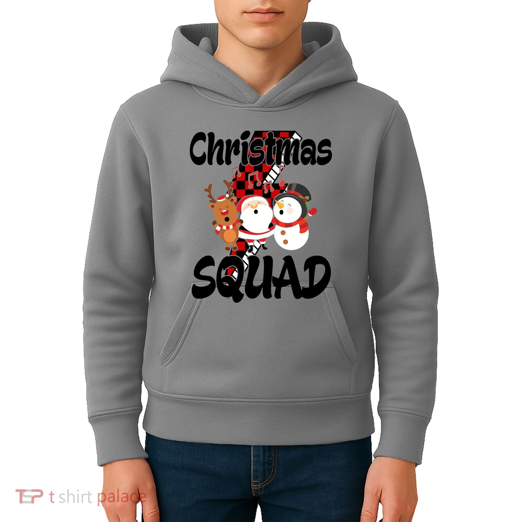 Christmas Squad Cute Holiday Musical Kids Hoodie