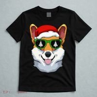 Corgi Sunglasses Christmas Pajama Dog Santa Hat XMas Tree T-Shirt thumb 5