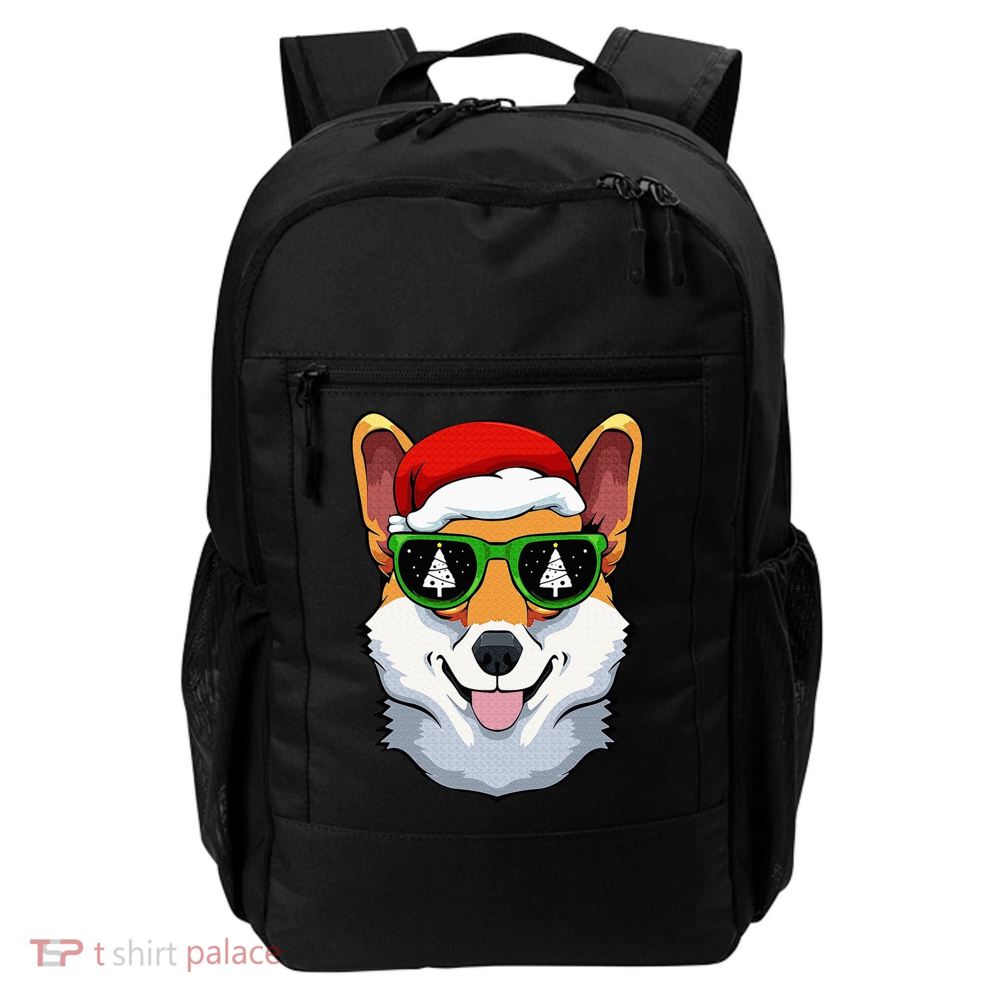 Corgi Sunglasses Christmas Pajama Dog Santa Hat XMas Tree Backpack