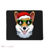 Corgi Sunglasses Christmas Pajama Dog Santa Hat XMas Tree Mousepad thumb 0