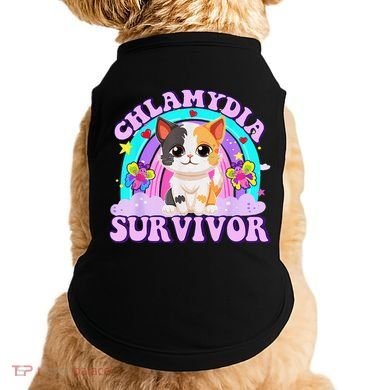 Chlamydia Survivor Cat Rainbow Gift Doggie Tank