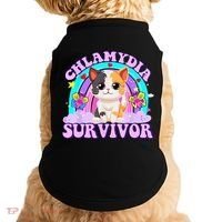 Chlamydia Survivor Cat Rainbow Gift Doggie Tank thumb 0