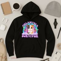 Chlamydia Survivor Cat Rainbow Gift Hoodie thumb 3