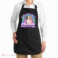 Chlamydia Survivor Cat Rainbow Gift Apron thumb 2