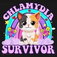Chlamydia Survivor Cat Rainbow Gift Sweatshirt thumb 3