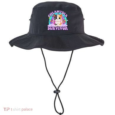 Chlamydia Survivor Cat Rainbow Gift Bucket Hat