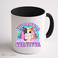 Chlamydia Survivor Cat Rainbow Gift Coffee Mug thumb 1