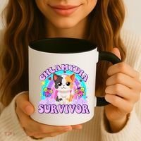 Chlamydia Survivor Cat Rainbow Gift Coffee Mug thumb 3
