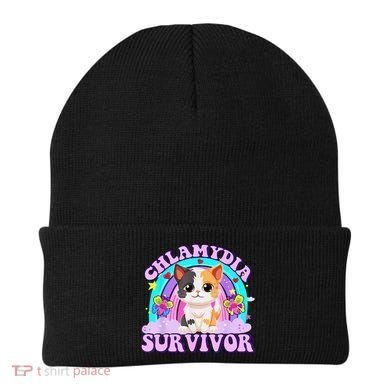 Chlamydia Survivor Cat Rainbow Gift Beanie