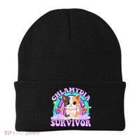 Chlamydia Survivor Cat Rainbow Gift Beanie thumb 0