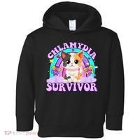Chlamydia Survivor Cat Rainbow Gift Toddler Hoodie thumb 0