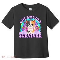 Chlamydia Survivor Cat Rainbow Gift Toddler T-Shirt thumb 0