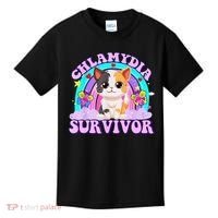 Chlamydia Survivor Cat Rainbow Gift Kids T-Shirt thumb 0