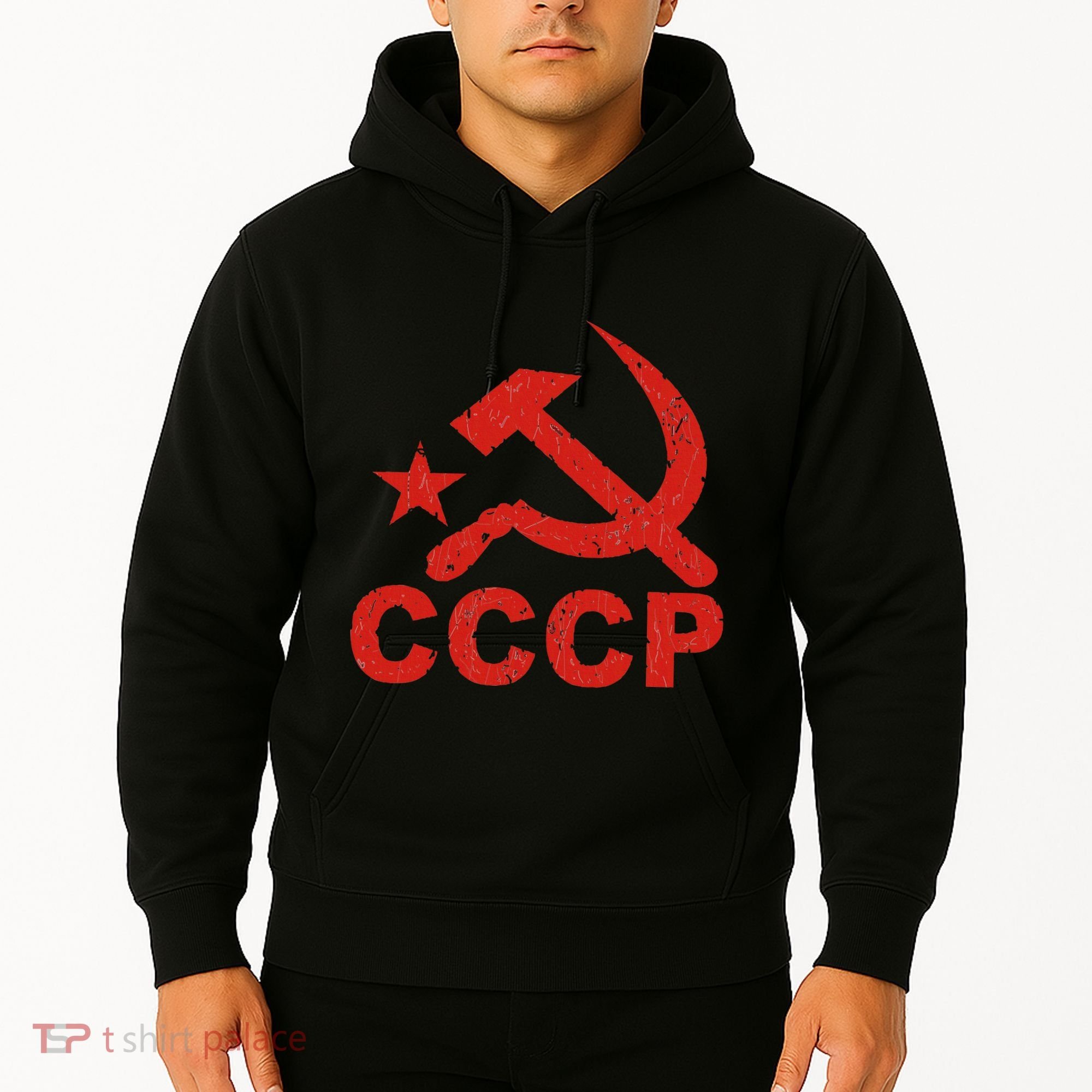 Cccp Soviet Communist Star Hammer Sickle Top Hoodie
