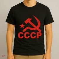 Cccp Soviet Communist Star Hammer Sickle Top T-Shirt thumb 3