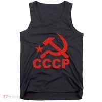 Cccp Soviet Communist Star Hammer Sickle Top Tank Top thumb 0