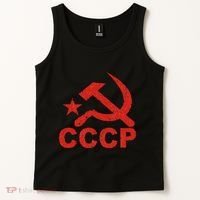 Cccp Soviet Communist Star Hammer Sickle Top Tank Top thumb 2