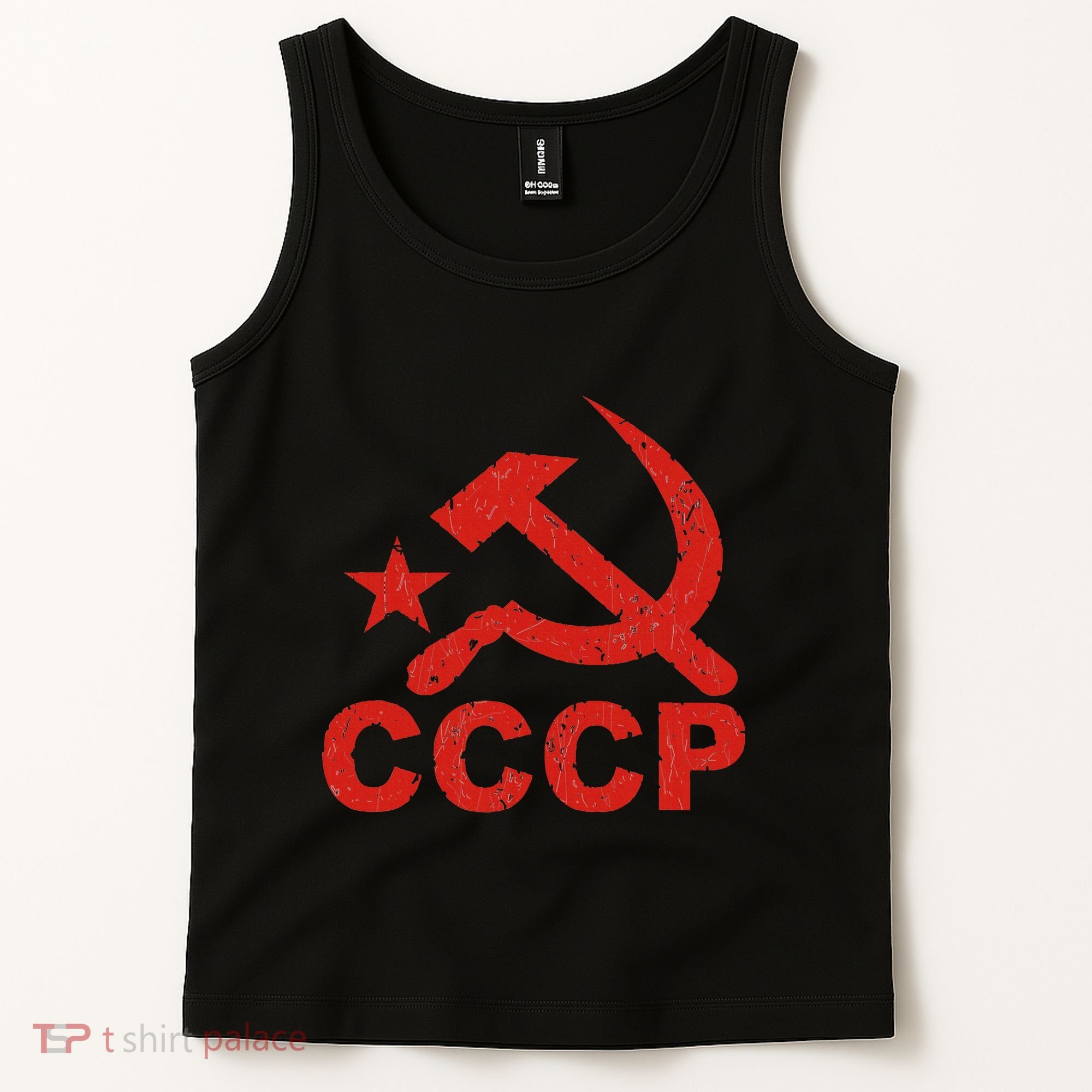 Cccp Soviet Communist Star Hammer Sickle Top Tank Top