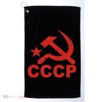 Cccp Soviet Communist Star Hammer Sickle Top Golf Towel thumb 0