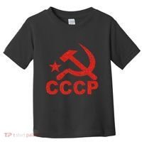 Cccp Soviet Communist Star Hammer Sickle Top Toddler T-Shirt thumb 0