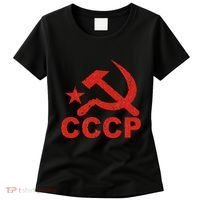 Cccp Soviet Communist Star Hammer Sickle Top Women's T-Shirt thumb 0