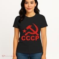 Cccp Soviet Communist Star Hammer Sickle Top Women's T-Shirt thumb 4