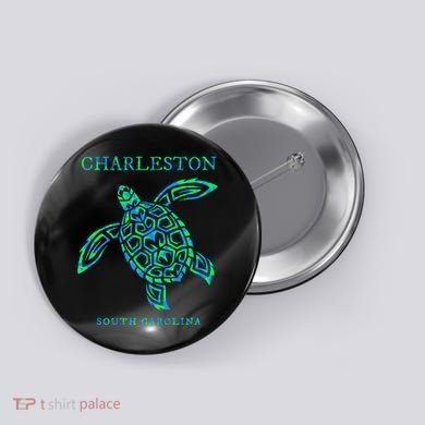 Charleston South Carolina Sea Turtle Souvenir Button