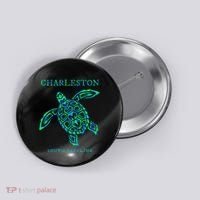 Charleston South Carolina Sea Turtle Souvenir Button thumb 0