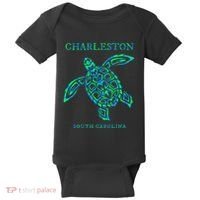 Charleston South Carolina Sea Turtle Souvenir Baby Bodysuit thumb 0