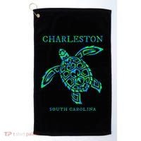 Charleston South Carolina Sea Turtle Souvenir Golf Towel thumb 0
