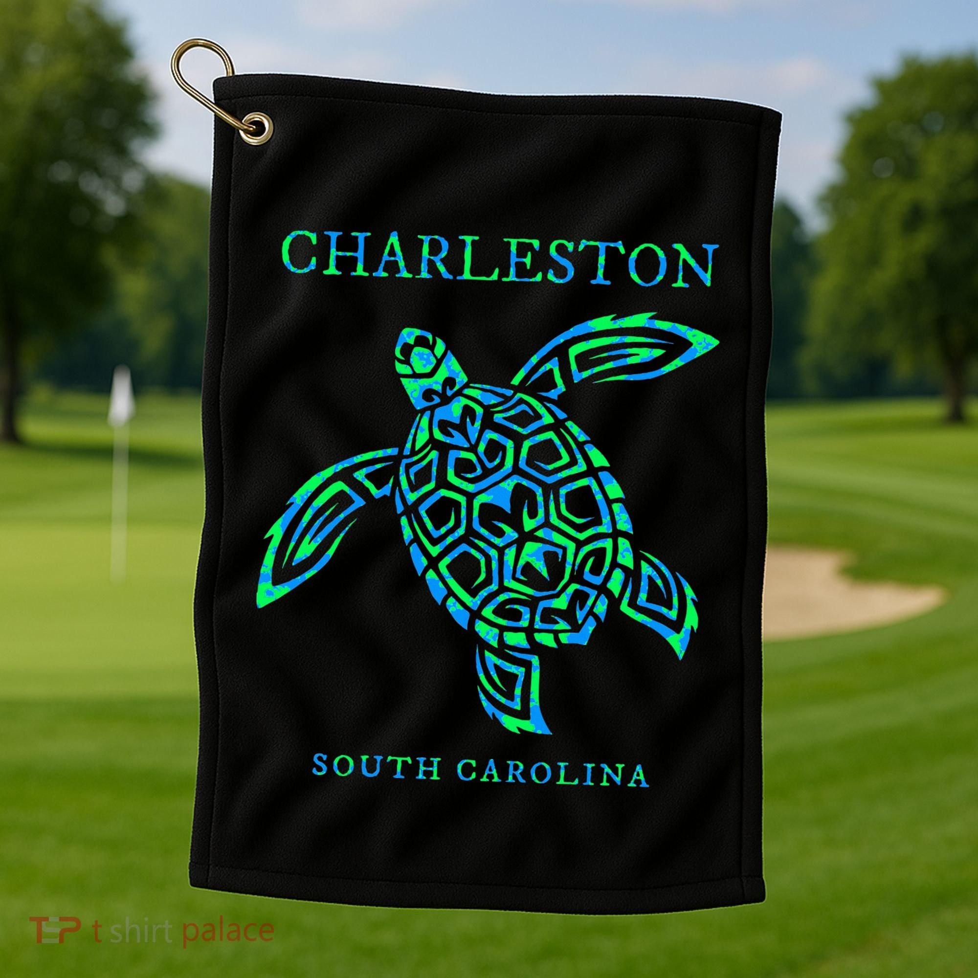 Charleston South Carolina Sea Turtle Souvenir Golf Towel