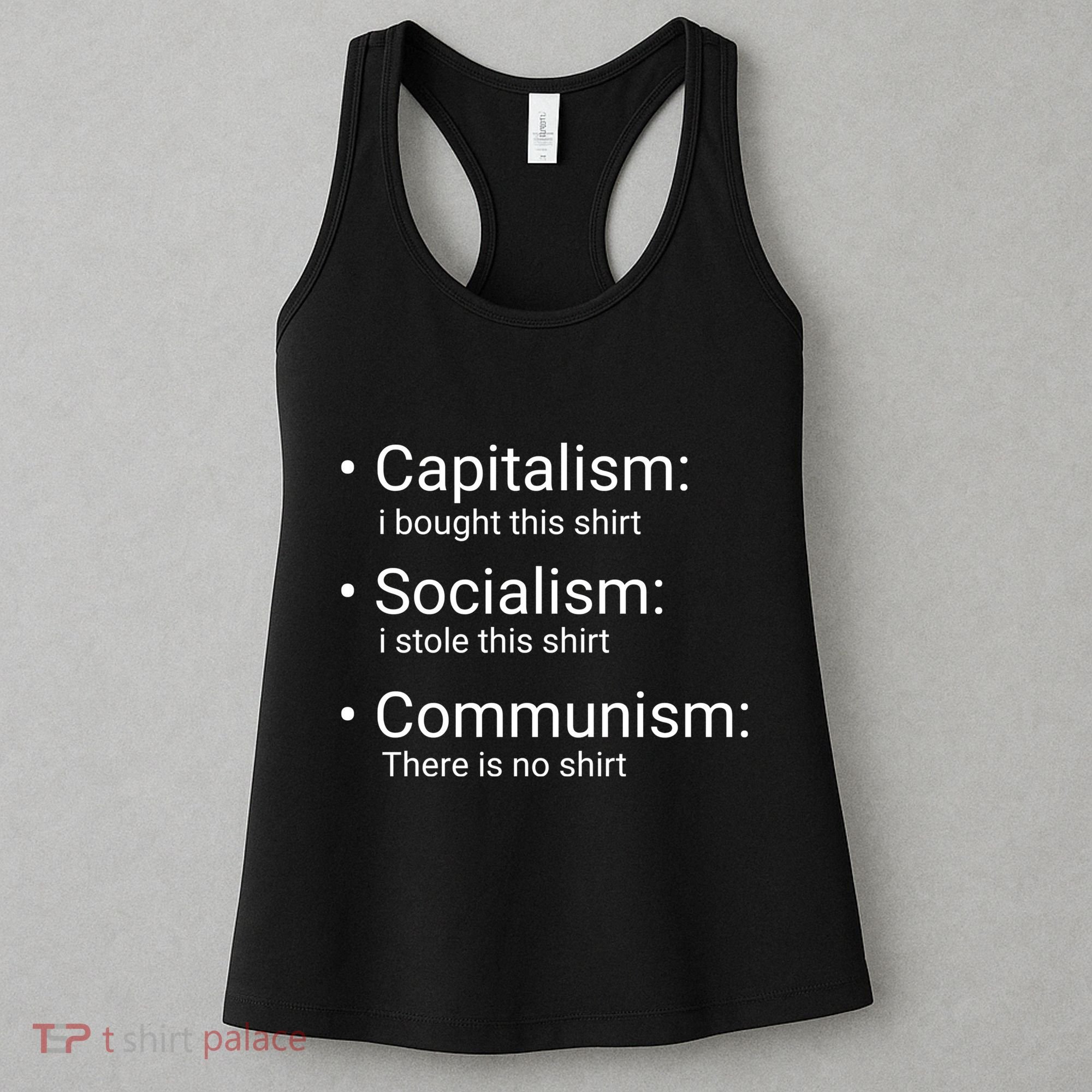 Capitalism Socialism Communism Libertarian Economics Freedom Women's Tank Top