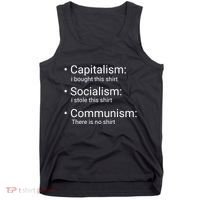 Capitalism Socialism Communism Libertarian Economics Freedom Tank Top thumb 0