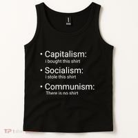 Capitalism Socialism Communism Libertarian Economics Freedom Tank Top thumb 2