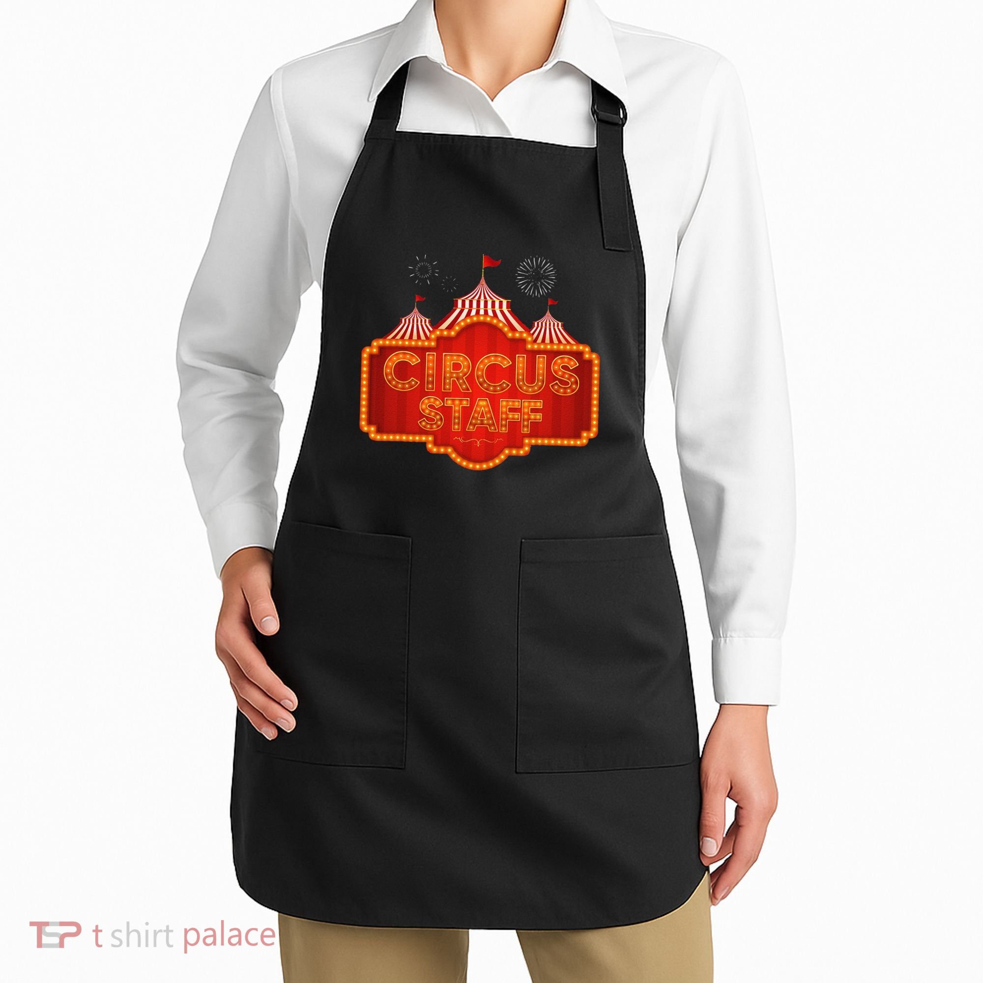 Circus Staff Clown Funny Halloween Costume Women Apron