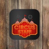 Circus Staff Clown Funny Halloween Costume Women Coaster thumb 0