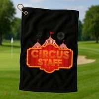 Circus Staff Clown Funny Halloween Costume Women Golf Towel thumb 1