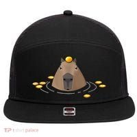Capybaras Shirt Cute Capybara 7 Panel Mesh Trucker Snapback Hat thumb 0