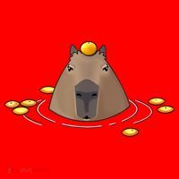 Capybaras Shirt Cute Capybara Santa Hat thumb 1