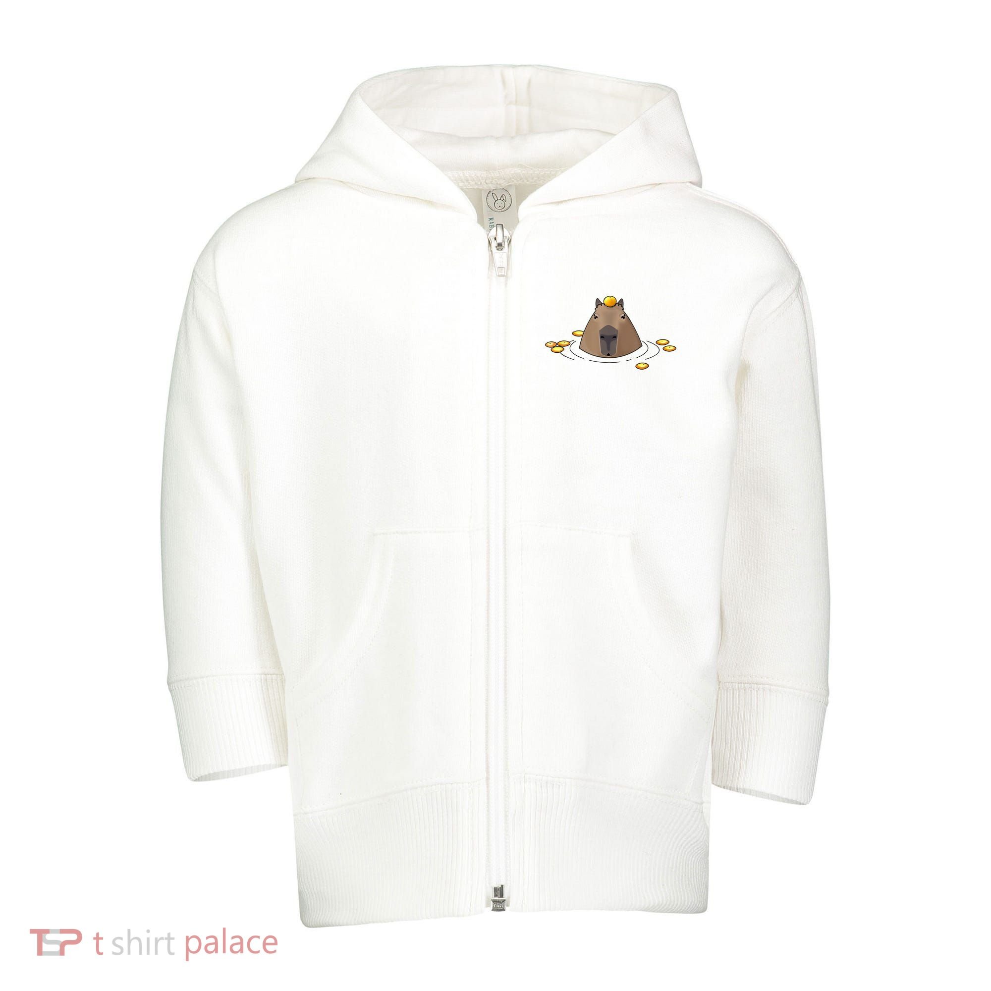 Capybaras Shirt Cute Capybara Toddler Zip Fleece Hoodie