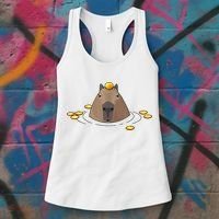 Capybaras Shirt Cute Capybara Women's Tank Top thumb 3