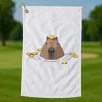 Capybaras Shirt Cute Capybara Golf Towel thumb 1