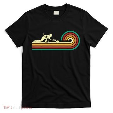 Curler Sliding Curling Stone Retro Curling T-Shirt