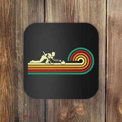 Curler Sliding Curling Stone Retro Curling Coaster