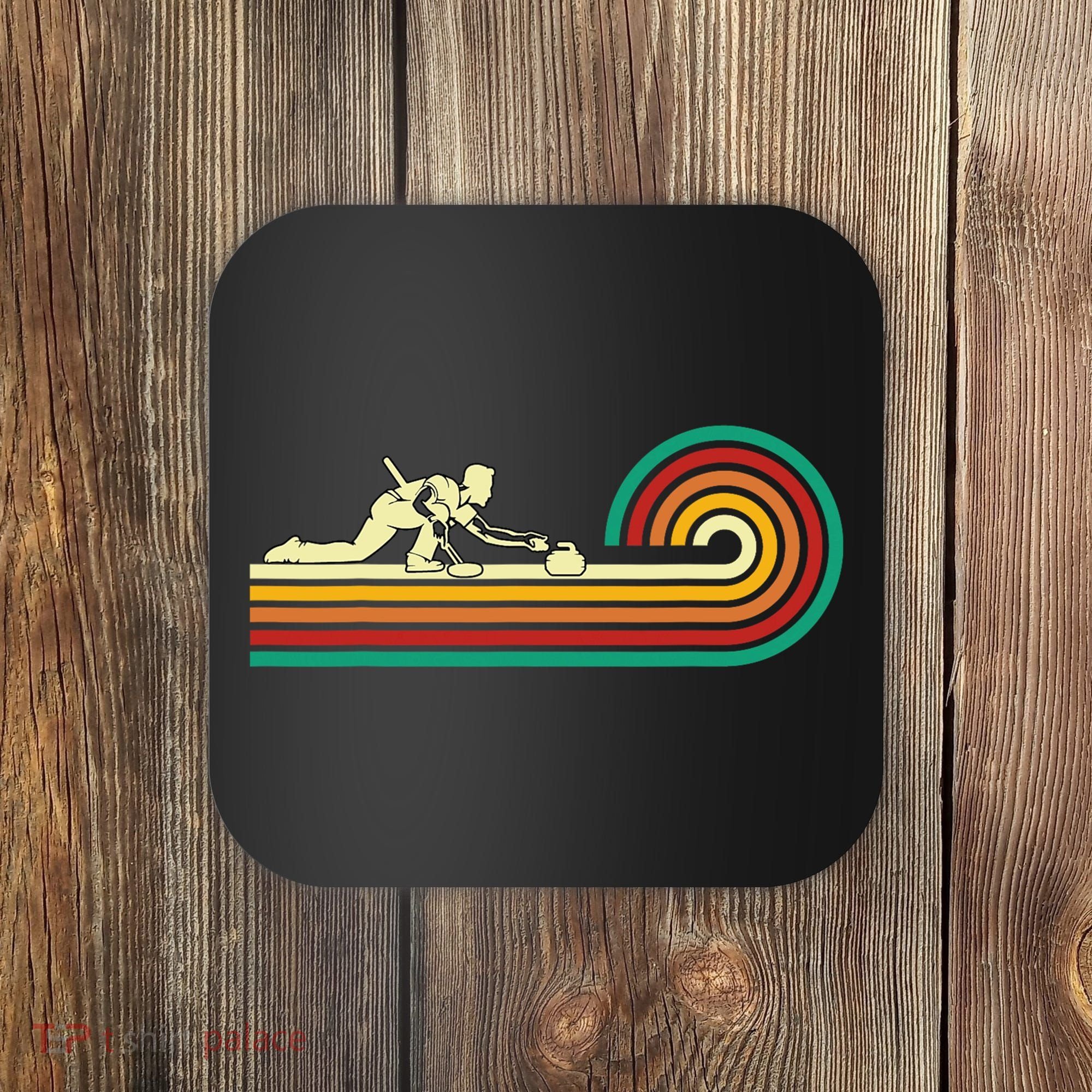 Curler Sliding Curling Stone Retro Curling Coaster
