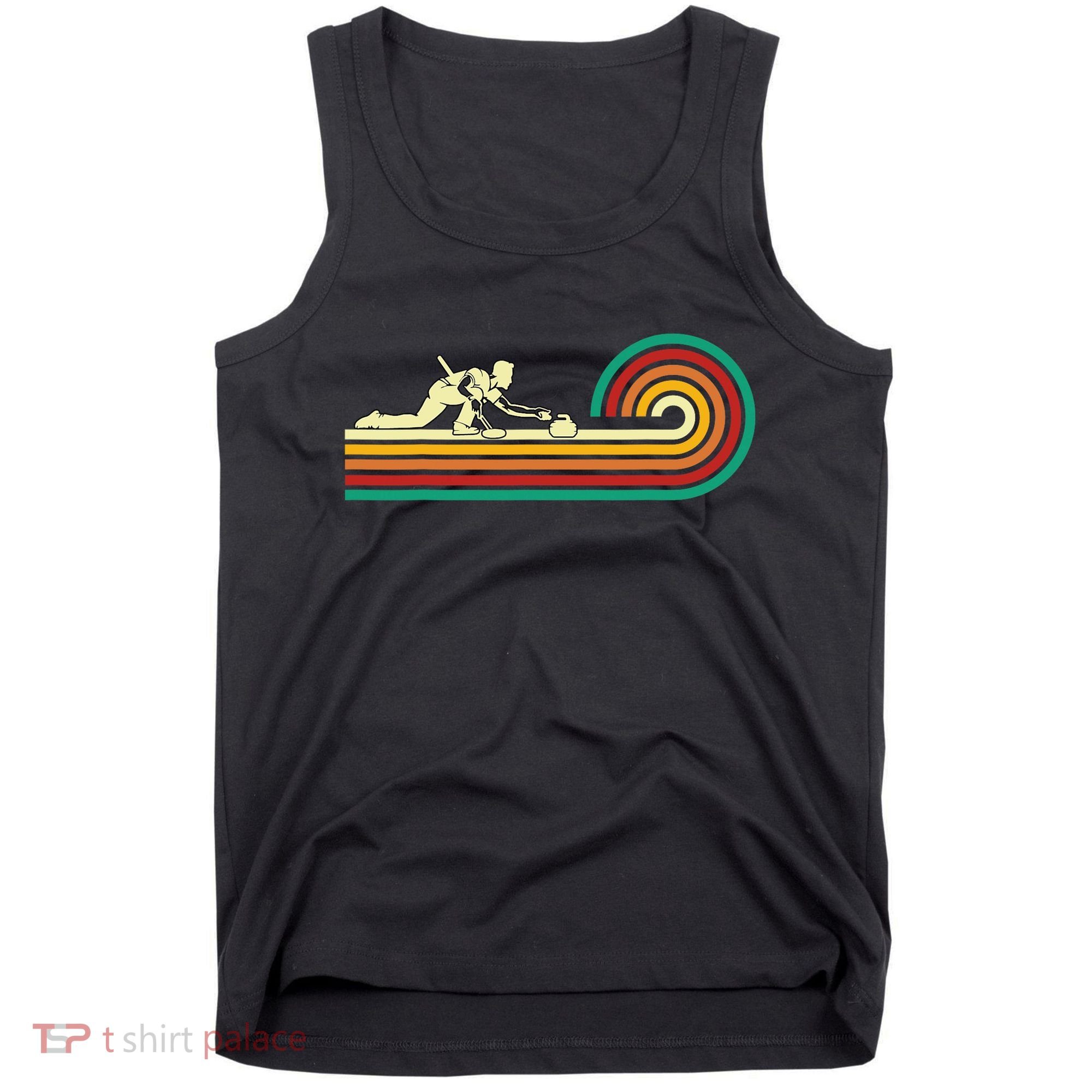 Curler Sliding Curling Stone Retro Curling Tank Top