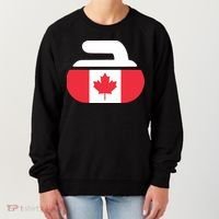 Curling Stone Canada Curler Canadian Flag Curling Women's Sweatshirt thumb 0